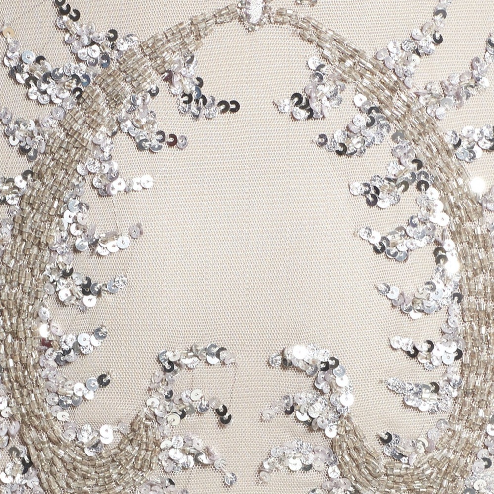 New Adrianna Papell beaded embroidered v-neck gown - Picture 7 of 10